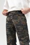Jacquard Ethnic Patterned Jean Baggy Trousers - 8