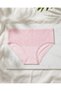 Pink High Waist Lace And Cotton Plus Size Women's Panties - 3