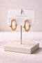 Shiny Textured Hoop Earrings – Timeless Style (Gold Color) - 3