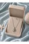 Pearl Detailed Sea Shell Steel Necklace (Silver Color) - 4