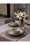American Service, New Season 6-Piece Green Color Supla and Runner Cover Straw Set - 3