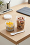 Portable Yogurt Container with Spoon and Fork - 800 ml Leak-Proof Food Storage and Muesli Container - 4