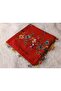 Brand Handcrafted Needle Embroidered Writing 100% Cotton Muslin – 4 Sides Embroidered Elegant Headscarf 100X100 cm - 5