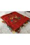 Brand Handcrafted Needle Embroidered Writing 100% Cotton Muslin – 4 Sides Embroidered Elegant Headscarf 100X100 cm - 8