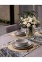 American Service, New Season 6-Piece Light Brown Color Supla and Runner Cover Motif Set - 3