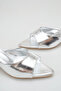 Women's heeled slippers - 5 cm stiletto heel pointed toe women's slippers silver yanki - 6