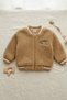 Baby & Kids Teddy Jacket - Soft Car Embroidered Beige Zippered Cardigan - 3