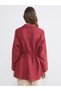 Lcwaikiki Classic Claret Red Textured Ruched Women's Shirt Tunic - 4