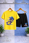 Children's Snic Kosan Painted Printed Crew Neck T-Shirt - Shorts Set