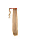 Tied Straight Ponytail / Caramel Platinum Highlighted - 2