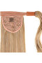 Tied Straight Ponytail / Caramel Platinum Highlighted - 4