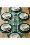 American Service, New Season 6-Piece Forest Green Color Supla and Runner Cover Green Plaid Set - 2
