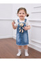 Baby Girl Children's Denim Salopet Dress with Teddy Bear Detail, Stylish, Comfortable, Daily, Festive - 3