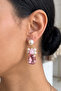 Pearl and Stone Hanging Earrings