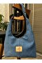 Women's Denim Shoulder Bag Daily Use Jean Bag - 4