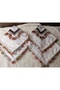 Brand Handcrafted Needle Embroidered Writing 100% Cotton Muslin – 4 Sides Embroidered Elegant Headscarf 100X100 cm - 7
