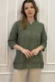 100% Organic Cotton Women's Authentic Tunic with Pocket Detail and Dominant Collar - 5