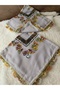 Brand Handcrafted Needle Embroidered Writing 100% Cotton Muslin – 4 Sides Embroidered Elegant Headscarf 100X100 cm - 7