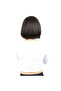 Straight Short Fiber Sen Wig Without Bangs / Brown - 3