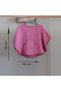 5 colors organic cotton, hooded muslin baby poncho / pink - 3