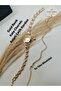 Luxury Women's Wristwatch, Charm, Gold Color Case - White Color Dial - with Waterway Bracelet - 3