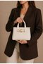 Women's Stylish Shoulder Bag with Belt Accessory Detail - 2