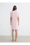 Pink Crew Neck Maternity Nightgown with Bow Embroidery - 5