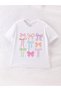 Ribbon Printed Crew Neck 100% Cotton Short Sleeve Kids and Teenagers T-Shirt - 2