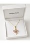 Gift Ballerina Figured Pink Stone 316L Stainless Steel Women's Necklace - 3