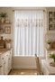 Fleur Colored Linen Look Tulle Curtain Ecru (Measurements Width X Length) - 3