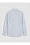 Blue Striped Linen Blend Women's Shirt