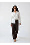 Beige Striped Oversize Women's Shirt - 4