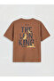 Brown Crew Neck Lion King Printed Boys' T-Shirt - 5