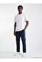 Navy Blue Comfortable Fit Printed Men's Tracksuit Bottoms - 2