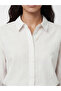 Beige Striped Oversize Women's Shirt - 2