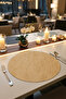 American Service Round Faux Leather Tray Set of 6 - 2