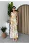 Women's Rope Strap Ruffle Detailed V-Neck Lined Maxi Long Length Premium Dress - 7
