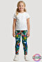 Patterned Kids' Leggings - Tropical Patterned Soft, Stretchy, Comfortable Cotton Sweat-Wicking Girls' Leggings - 4
