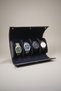 4-Slot Leather Watch Box Cylinder Design Portable Watch Storage Organizer 24X11X7 Cm(Black) - 3