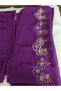 Elegant Flower Pattern Embroidered Crepe Fabric Prayer Cover, Dowry Mevlit Headscarf Without Needlework