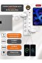 10 Way 2M 6 USB Power Extension Cord Surge Protector Strip Heavy Duty Universal Electrical Socket 3 USB-C, 3 USB-A PD 33W Max (2M) - 2
