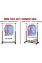 Single Rail Garment Rack with Bottom Mesh Shoe Shelf - 4