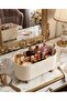 Luxurious Decorative Covered Makeup and Jewelry Organizer with Stylish Details - 2
