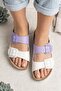 Flysoft S902.060 İncim Women's Double Buckle Orthopedic Slippers White Lilac - 2