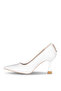 T011Ys Mg White Stiletto Heeled Women's Shoes - 4