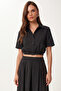 Shirt Skirt Parachute Suit Lzh0028 Black - 4