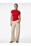 Crepe Scuba Fabric Slim Fit Short Sleeve Buttoned Stand Qipao Collar T-Shirt