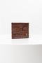 Owpi Crocodile Leather Minimal Unisex Card Holder Brown - 3
