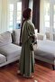 Cape Detailed Dress Khaki - 2