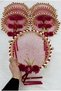Burgundy Bridal Bridesmaid Tambourine, Shiny Stone, Flower and Sparkling Sequin Decorated, Wedding Henna Night Bride Circumcision Party Event 1 Piece